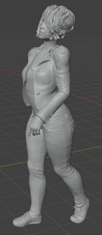 Femme qui court V6 (Pose n°36) / Impression 3D en résine non peinte