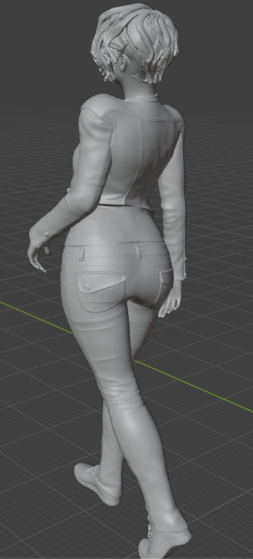 Laufende Frau V6 (Pose Nr.36) / unbemalter Resin 3D Druck