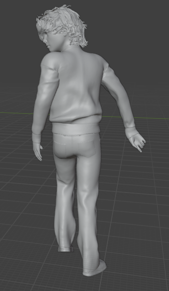 Mann schaut nach hinten (Pose Nr.39) / unbemalter Resin 3D Druck
