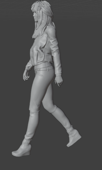 Femme en course V6 (pose n°41) / impression 3D en résine non peinte
