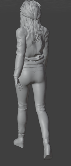 Laufende Frau V6 (Pose Nr.41) / unbemalter Resin 3D Druck