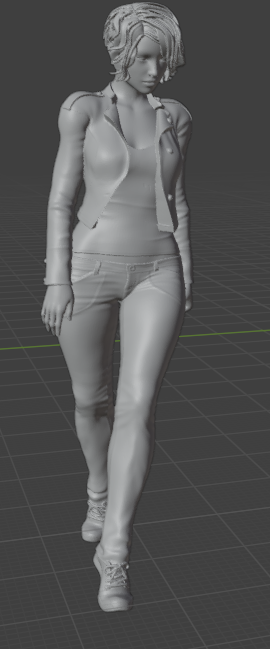 Femme qui court V8 (Pose n°44) / Impression 3D en résine non peinte