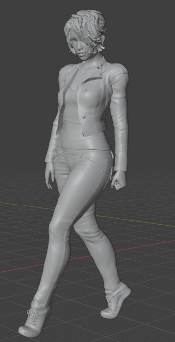 Femme qui court V8 (Pose n°44) / Impression 3D en résine non peinte