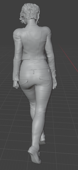 Laufende Frau V8 (Pose Nr.44) / unbemalter Resin 3D Druck