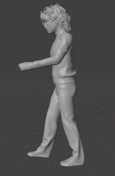 Garçon qui court (pose n°45) / impression 3D en résine non peinte