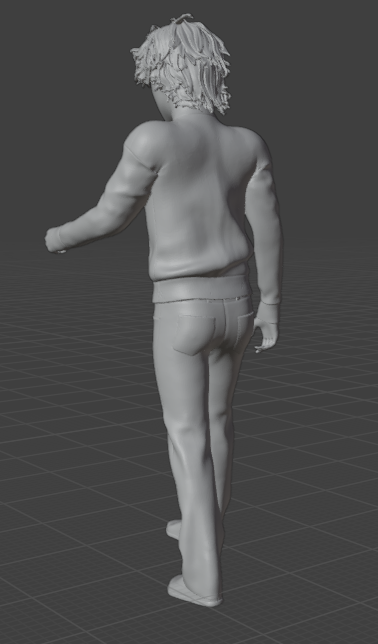 Laufender Junge (Pose Nr.45) / unbemalter Resin 3D Druck