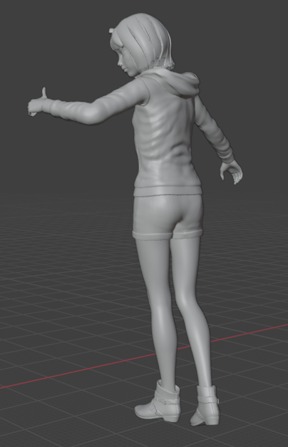 Laufendes Mädchen (Pose Nr.46) / unbemalter Resin 3D Druck