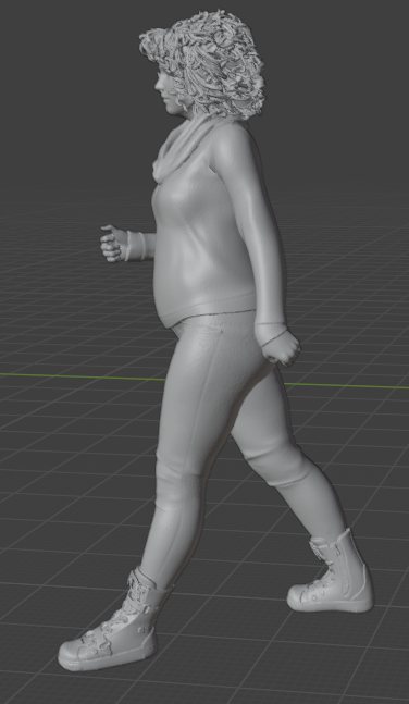Femme qui court V9 (pose n°47) / impression 3D en résine non peinte