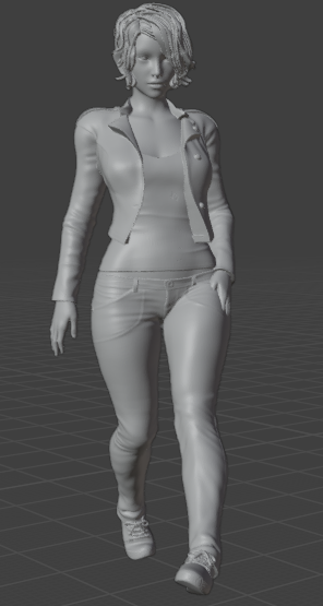 Tänzelnde Frau (Pose Nr.49) / unbemalter Resin 3D Druck