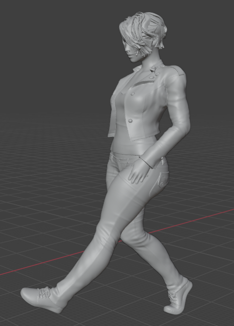 Tänzelnde Frau (Pose Nr.49) / unbemalter Resin 3D Druck