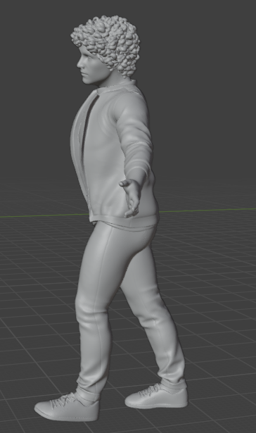 Man with outstretched arms (Pose No. 70) / unpainted 3D printed resin figure