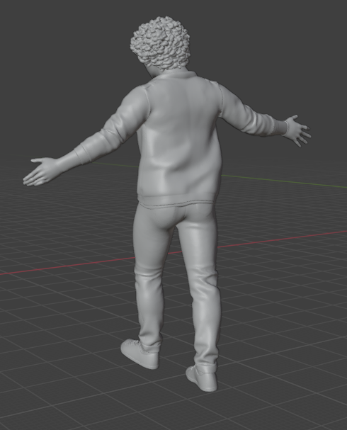 Mann breitet Arme aus (Pose Nr.70) / unbemalte 3D gedruckte Resinfigur