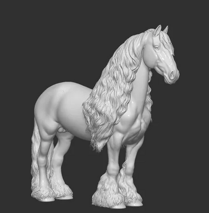 Friese von Michellevandenberk / unbemaltes Resin Modellpferd