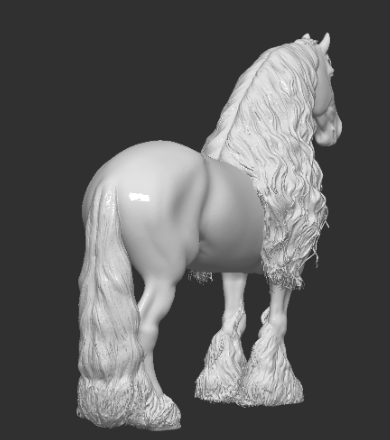 Friese von Michellevandenberk / unbemaltes Resin Modellpferd