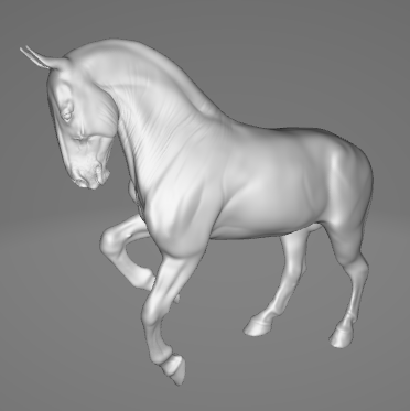 Friesenhengst "Fryz" Custer Version von Mirek_art / unbemaltes Resin Modellpferd