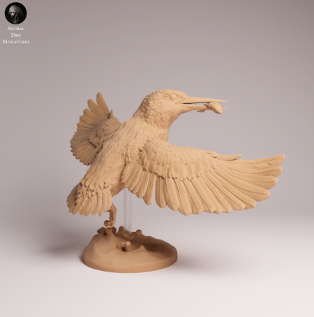 Eisvogel mit erbeutetem Fisch von Animal Den Miniatures