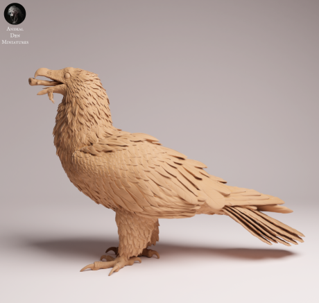 Bartgeier frisst von Animal den miniature