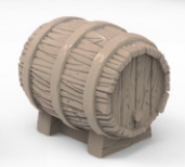 Holzfass von Gracewindale / unbemalte Resin Miniatur