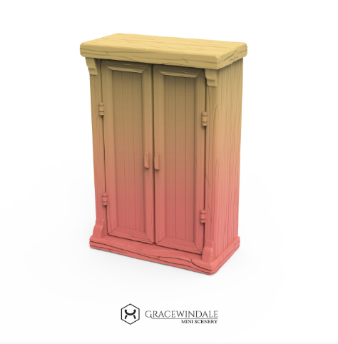 Schrank von Gracewindale / unbemalte Resin Miniatur