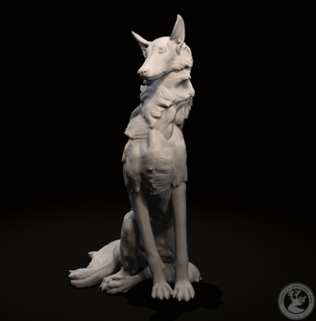 Silken Windhund von Animals and creatures minis / unbemalter Resin Druck