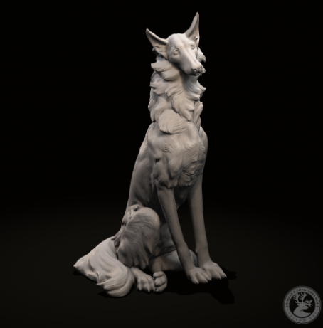 Silken Windhund von Animals and creatures minis / unbemalter Resin Druck