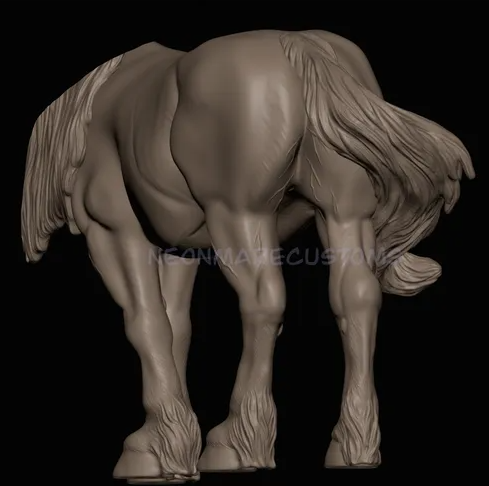Draft Horse Stute von neonmarecustoms als 3D Druck Modellpferd