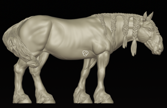 Draft Horse Stute von neonmarecustoms als 3D Druck Modellpferd