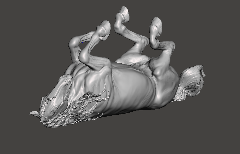 Wälzende Paint Horse Stute "Moldava" von Mirek_Art / Exklusives unbemaltes Modellpferd