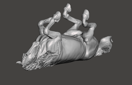 Rolling Paint Horse Mare "Moldava" by Mirek_Art / Exclusive Unpainted Model Horse
