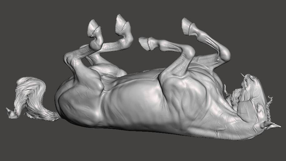 Wälzende Paint Horse Stute "Moldava" von Mirek_Art / Exklusives unbemaltes Modellpferd