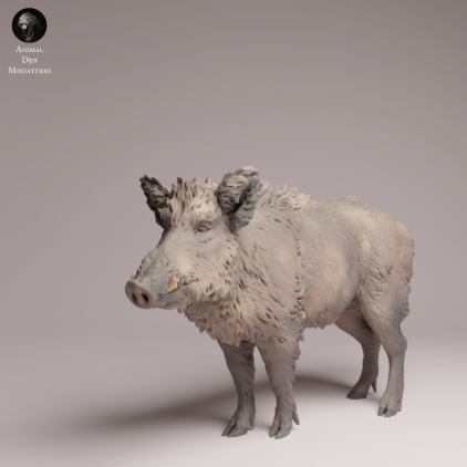 Wildschwein von Animnal den miniatures / unbemaltes Resin Miniaturtier