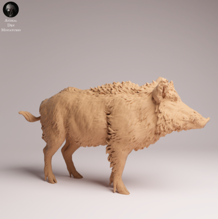 Wildschwein von Animnal den miniatures / unbemaltes Resin Miniaturtier