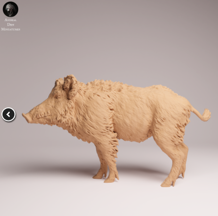 Wildschwein von Animnal den miniatures / unbemaltes Resin Miniaturtier