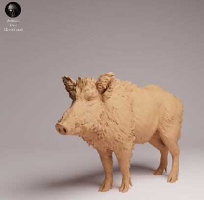 Wildschwein von Animnal den miniatures / unbemaltes Resin Miniaturtier