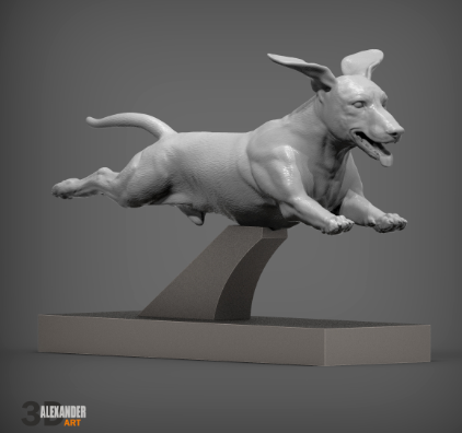 Springender Dackel von Akuzmenko als 3D Druck
