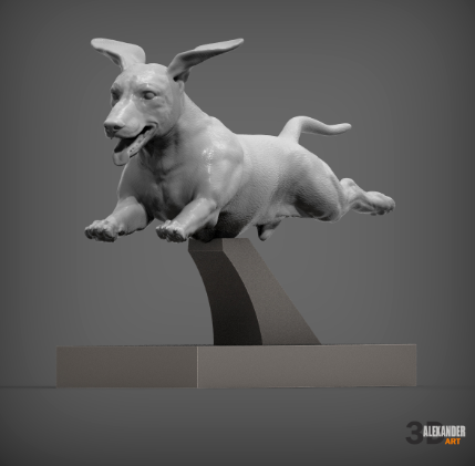 Springender Dackel von Akuzmenko als 3D Druck