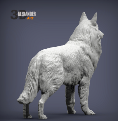 Malinois ( Belgischer Schäferhund ) von Alexander3dart / unbemalter Resin