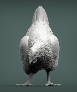 Huhn sucht Futter von Akuzmenko als 3D Druck