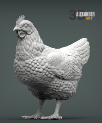 Huhn  von Akuzmenko als 3D Druck
