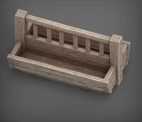 Schaf Futter-Trog von Alexander3dart / unbemalte Resin Miniatur