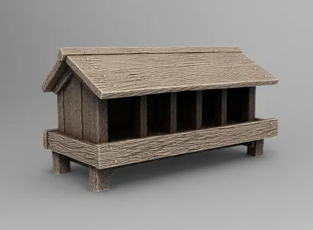 Hühner-Futterhaus von Alexander3dart / unbemalte Resin Miniatur