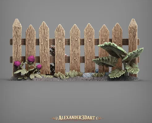 Zaunelement Nr 1. von Alexander3dart / unbemalte Resin Miniatur