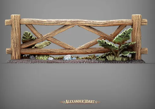 Zaunelement Nr 2. von Alexander3dart / unbemalte Resin Miniatur