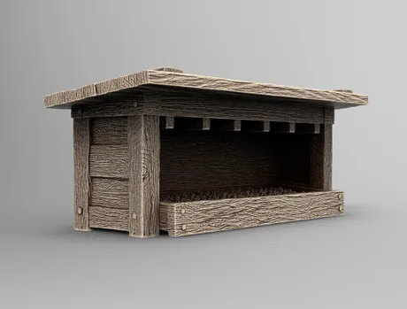 Hasen-Futterhaus von Alexander3dart / unbemalte Resin Miniatur