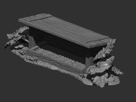 Hasen-Futterhaus von Alexander3dart / unbemalte Resin Miniatur