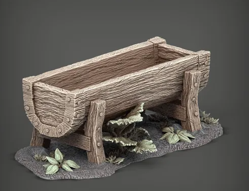 Futtertrog für Kühe von Alexander3dart / unbemalte Resin Miniatur