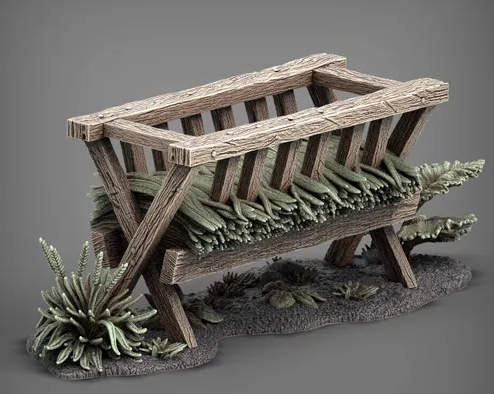 Futterkrippe für Ziegen von Alexander3dart / unbemalte Resin Miniatur