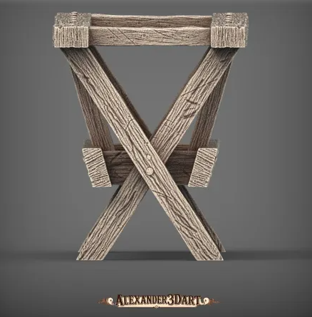 Futterkrippe für Ziegen von Alexander3dart / unbemalte Resin Miniatur