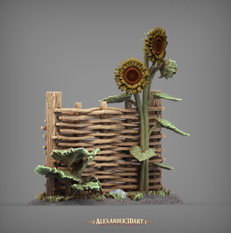Zaunelement Nr 3. von Alexander3dart / unbemalte Resin Miniatur