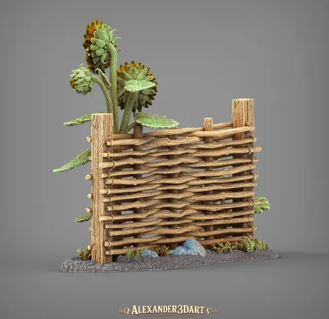 Zaunelement Nr 3. von Alexander3dart / unbemalte Resin Miniatur